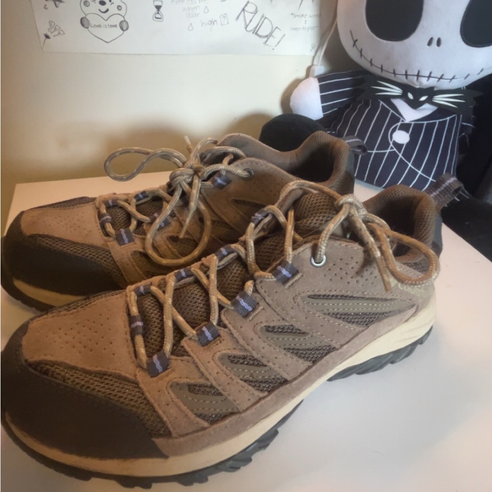 Womens Tan and Brown Columbia hiking shoes